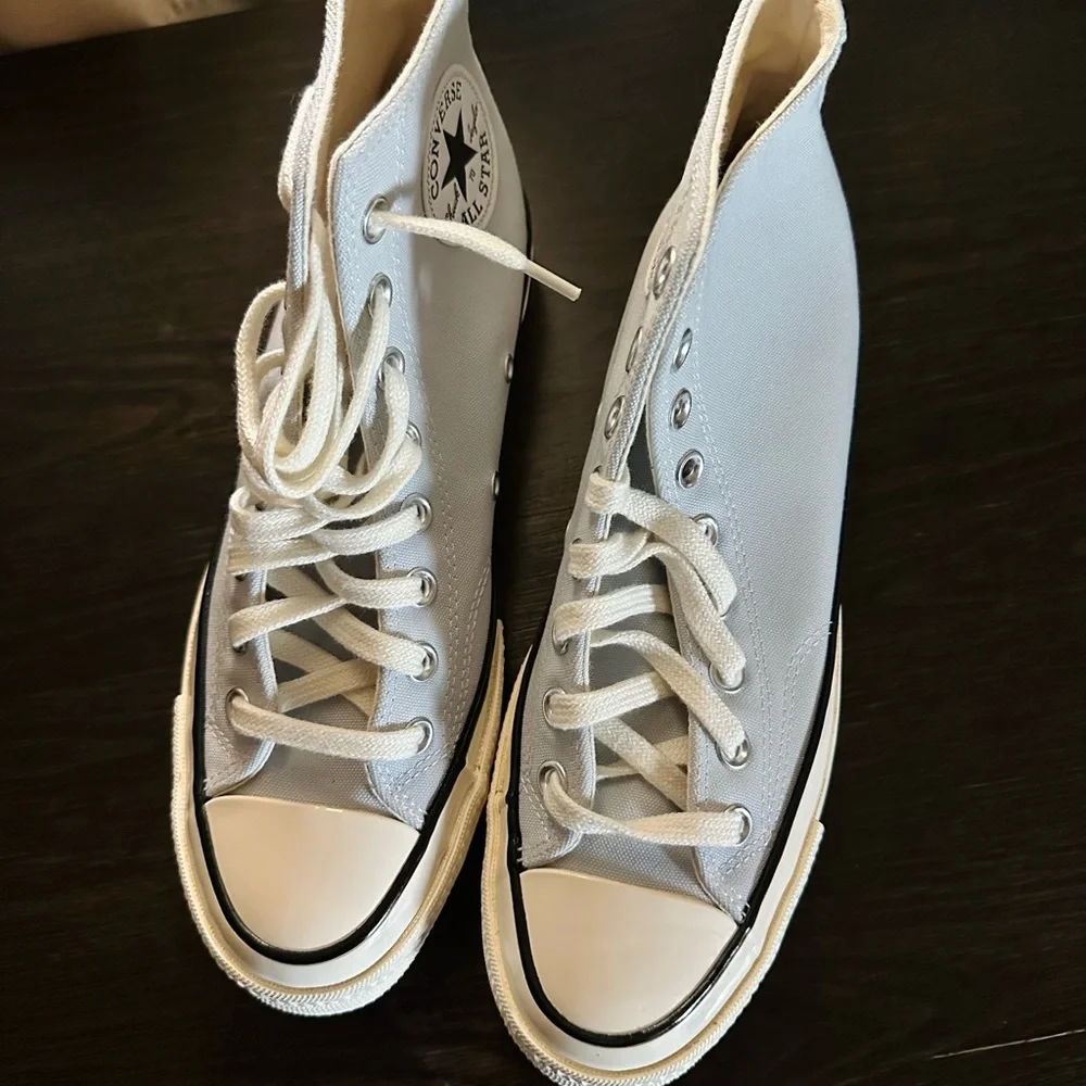 Converse High Tops in Light Blue and White - Picture 2 of 5